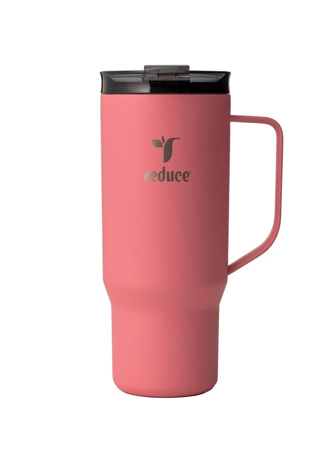 REDUCE Hot1 18 oz Hot1 Stainless Steel Insulated Mug with Temperature Adjusting Lid - Dual-Wall Vacuum, Cupholder Friendly - Keeps Drinks Hot for 6 Hours - Ideal for Coffee, Tea & Other - Baked Clay - Image 1