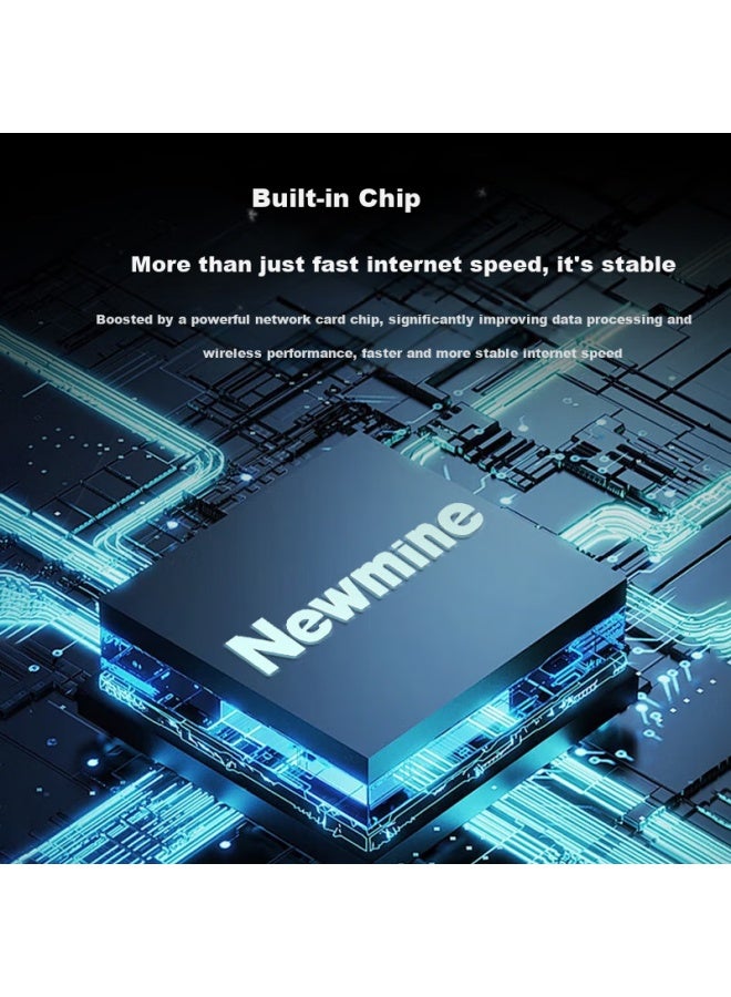Newmine Wifi 6 Driverless Usb Wireless Network Adapter With Internal And External Antennas, Gigabit 5g Wifi Receiver For Desktop Computers And Laptops, Network Wifi Transmitter - Image 4