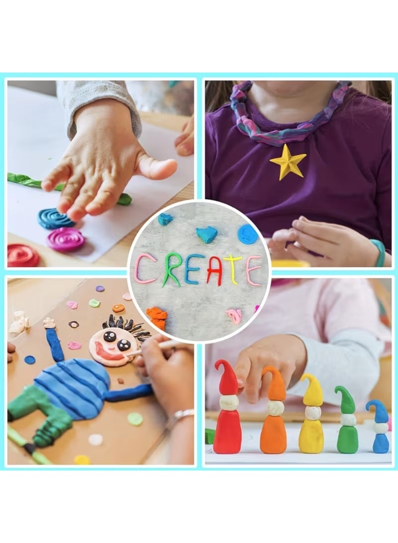 ZedPlay 72 Piece Colorful Non-Toxic Air Dry Clay for Kids – Multicolor Modeling Clay Set, Soft & Air-Hardening Craft Dough for Creative Arts & Crafts - Image 5