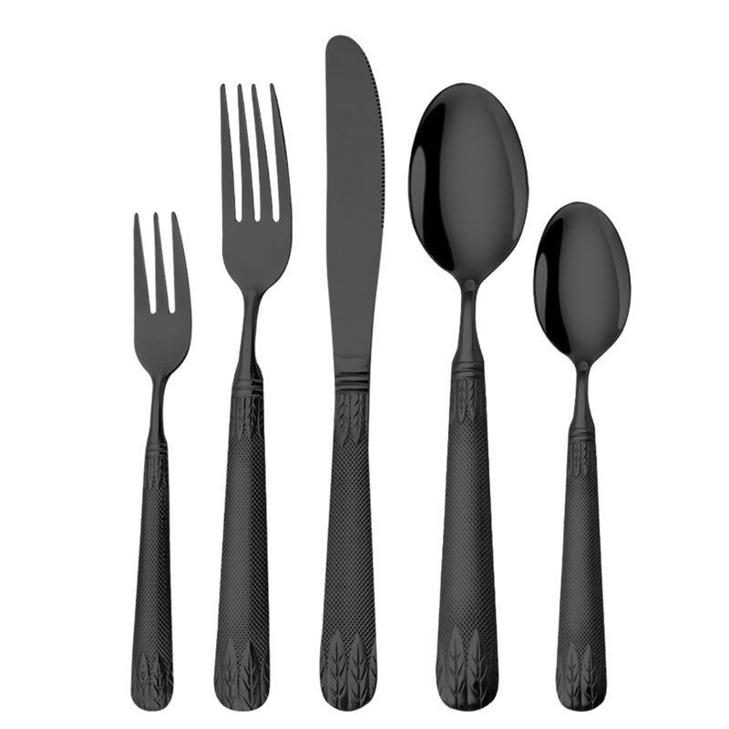 20 Pieces Silverware Set Premium Stainless Steel Flatware Set Service for 5 Include Knife Spoon Set Dishwasher Safe Cutlery Utensil Set for Home/Hotel/Wedding - Image 2