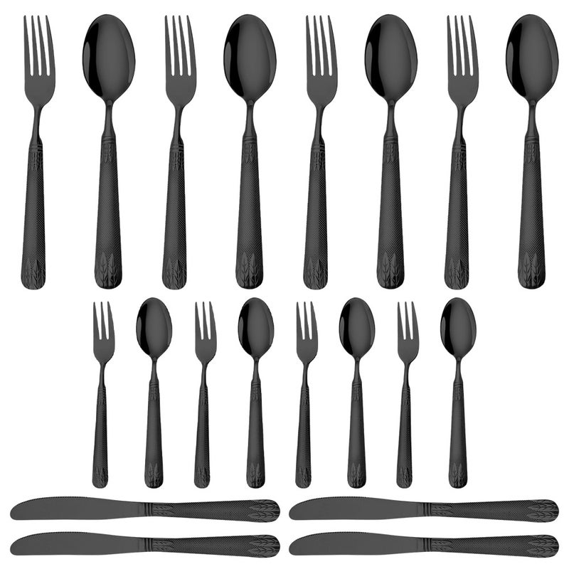 20 Pieces Silverware Set Premium Stainless Steel Flatware Set Service for 5 Include Knife Spoon Set Dishwasher Safe Cutlery Utensil Set for Home/Hotel/Wedding - Image 1