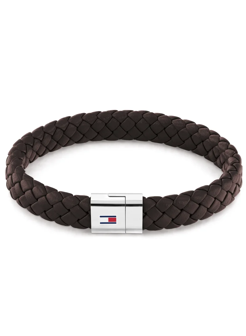 تومي هيلفيغر Tommy Hilfiger Men's Leather Bracelet - 2790330