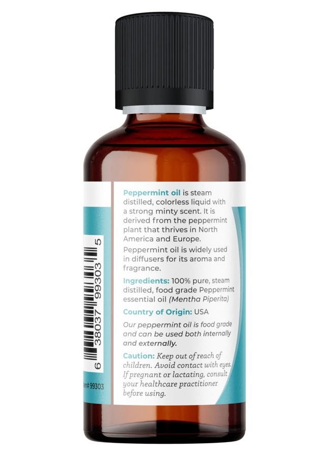 Viva Doria 100% Pure Northwest Peppermint Essential Oil, Undiluted, Food Grade, Steam Distilled, Made in USA, 30 mL (1 Fluid Ounce) - Image 3
