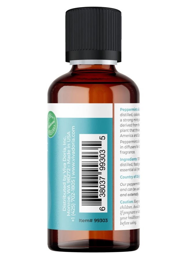 Viva Doria 100% Pure Northwest Peppermint Essential Oil, Undiluted, Food Grade, Steam Distilled, Made in USA, 30 mL (1 Fluid Ounce) - Image 4