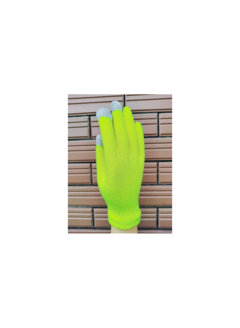 Loquat Solid Knit Gloves