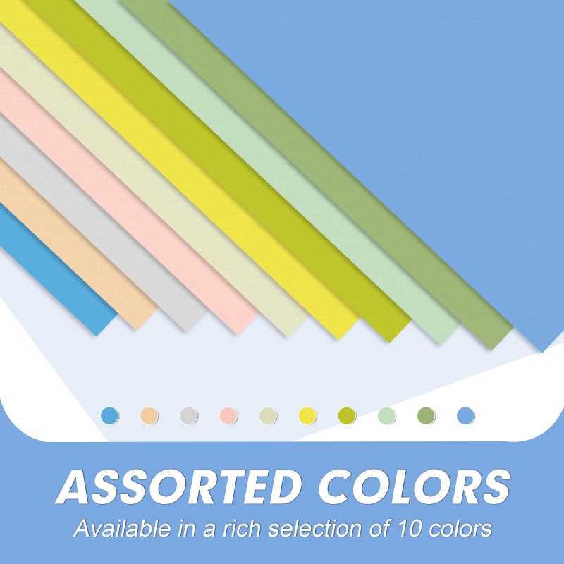 RAZCC Two Pocket Folders, RAZCC 100 Pack File Folders with Pockets Fit Letter Size Paper, Thick Paper File Folder for School Office Business Home, Assorted 10 Colors - Image 5