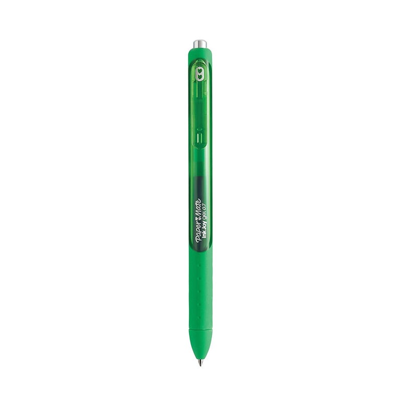 Paper Mate Inkjoy Gel Retractable Gel Ink Pens, Pack of 10 (Green, Medium Point) - Image 3