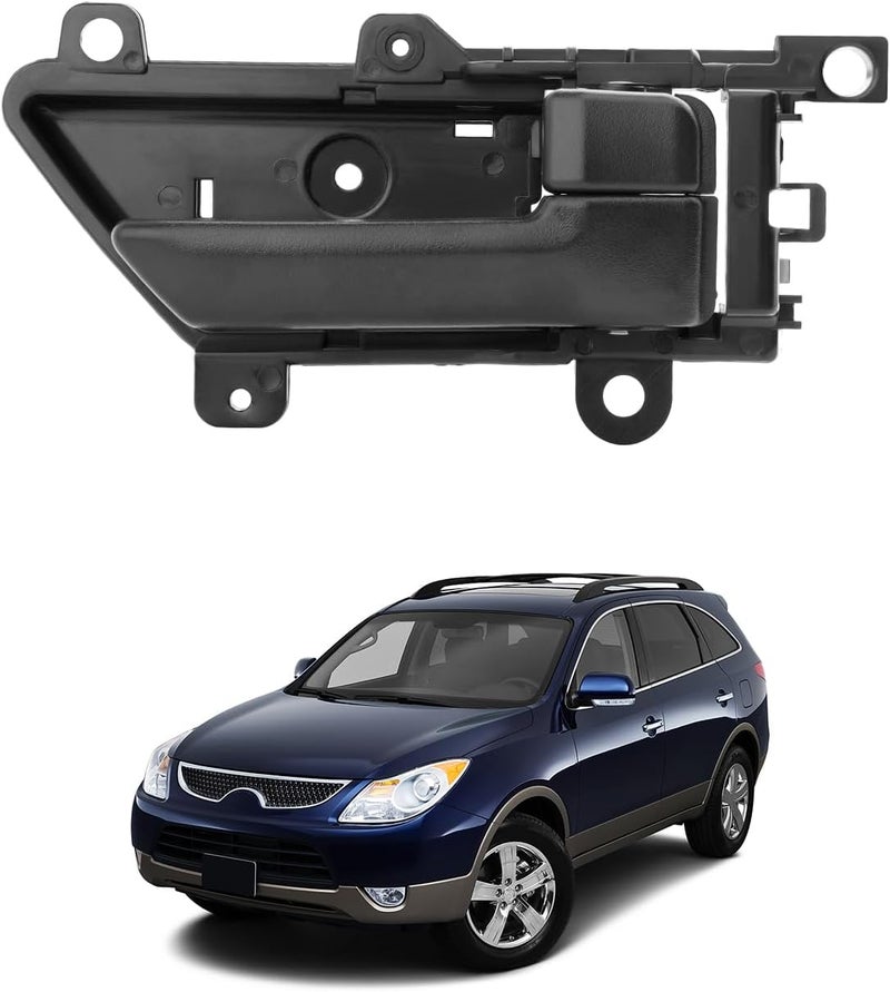 Gledewen Passenger Door Handle, Compatible with 2007-2012 Hyundai Veracruz | Textured Black Front or Rear Right Interior Handle | Replace# 82620-3J000WS, 826203J000 Inner Door Handle Part - Image 1