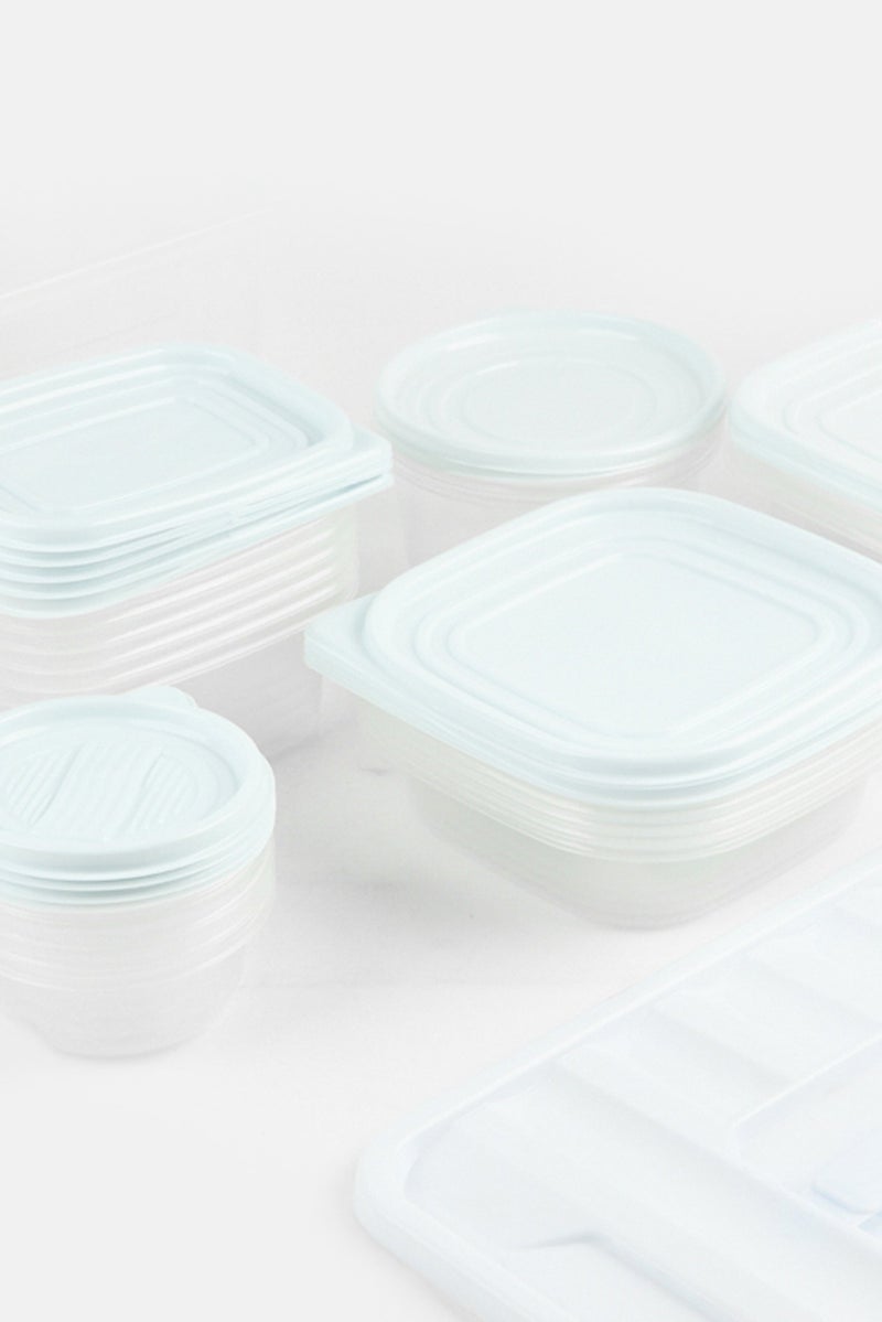 EH Excellent Houseware 27 Pieces Storage Box Set With Lid, White  - Image 3
