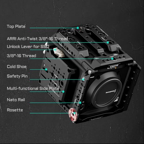 Tilta Camera Cage Compatible with Blackmagic Pyxis 6K/ Pyxis 12K- Includes Full Cage, Quick Release Bottom Plate, and Mini Tool | ES-T21-FCC - Image 3