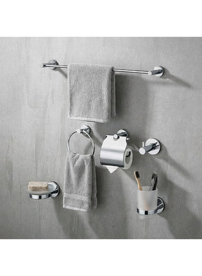 طقم اكسسوار 6 قطع مدور ستانلس ستيل 304 كروم - Image 1