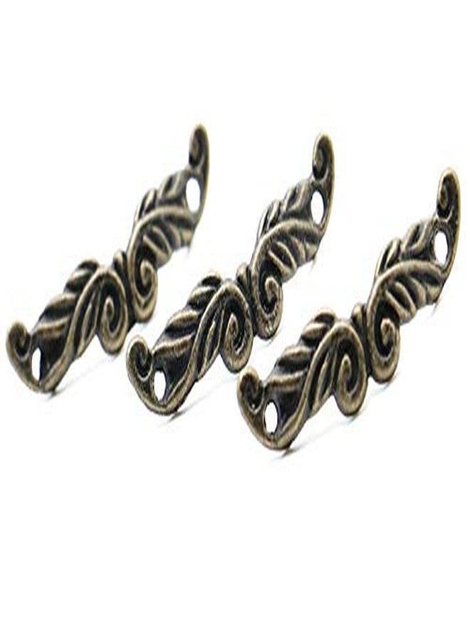 Tia Small Metal Handle, Antique Bronze Handles (46x10mm) for Jewelry Box Gift Box, Small Cabinet and Drawer with Screws- (10 Pcs, Design1-Antique) - Image 2