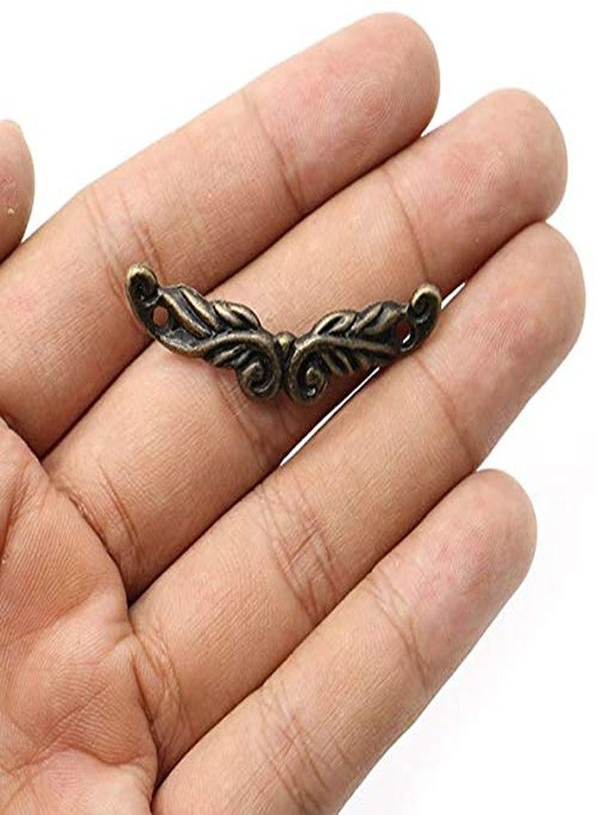 Tia Small Metal Handle, Antique Bronze Handles (46x10mm) for Jewelry Box Gift Box, Small Cabinet and Drawer with Screws- (10 Pcs, Design1-Antique) - Image 3