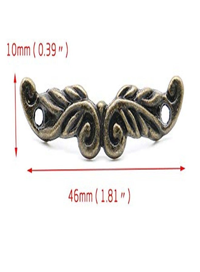 Tia Small Metal Handle, Antique Bronze Handles (46x10mm) for Jewelry Box Gift Box, Small Cabinet and Drawer with Screws- (10 Pcs, Design1-Antique) - Image 5