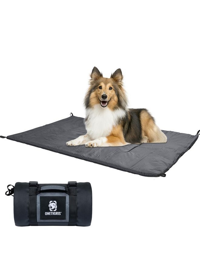 OneTigris - OneTigris Travel Dog Bed - Portable Waterproof Anti-Slip Dog Camping Outdoor Indoor Bed Mat Cushioned Plush Warm Puppy Mattresses - Image 1