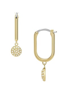 Creole Earrings Sadie Glitz Disc for women stainless steel gold-tone, JF04546710