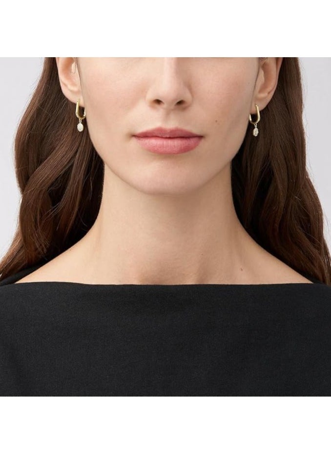 FOSSIL - Creole Earrings Sadie Glitz Disc for women stainless steel gold-tone, JF04546710 - Image 1