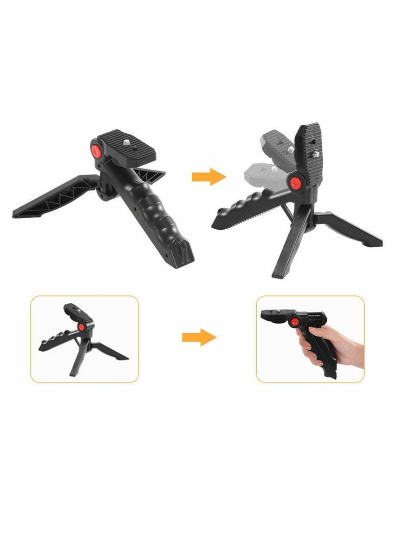 Y&D - Tripod Holder, Video Kit Accessories, Table Phone Microphone LED Light Remote Shutter, for Recording, YouTube, Vlog (black) - Image 1