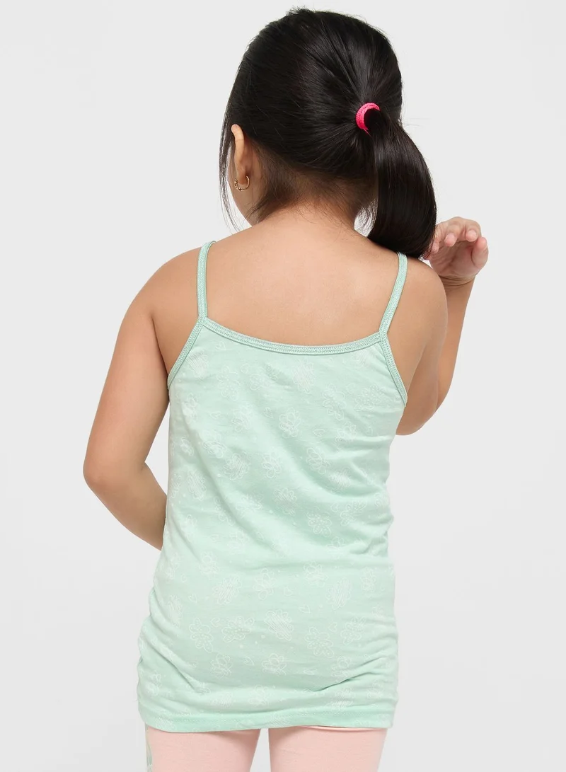 Pinata Pack Of 3 Printed Girls Camisole