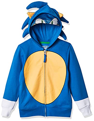 SEGA unisex child Sonic the Hedgehog Costume Hoodie Hooded Sweatshirt, Royal, 4 US - Image 5