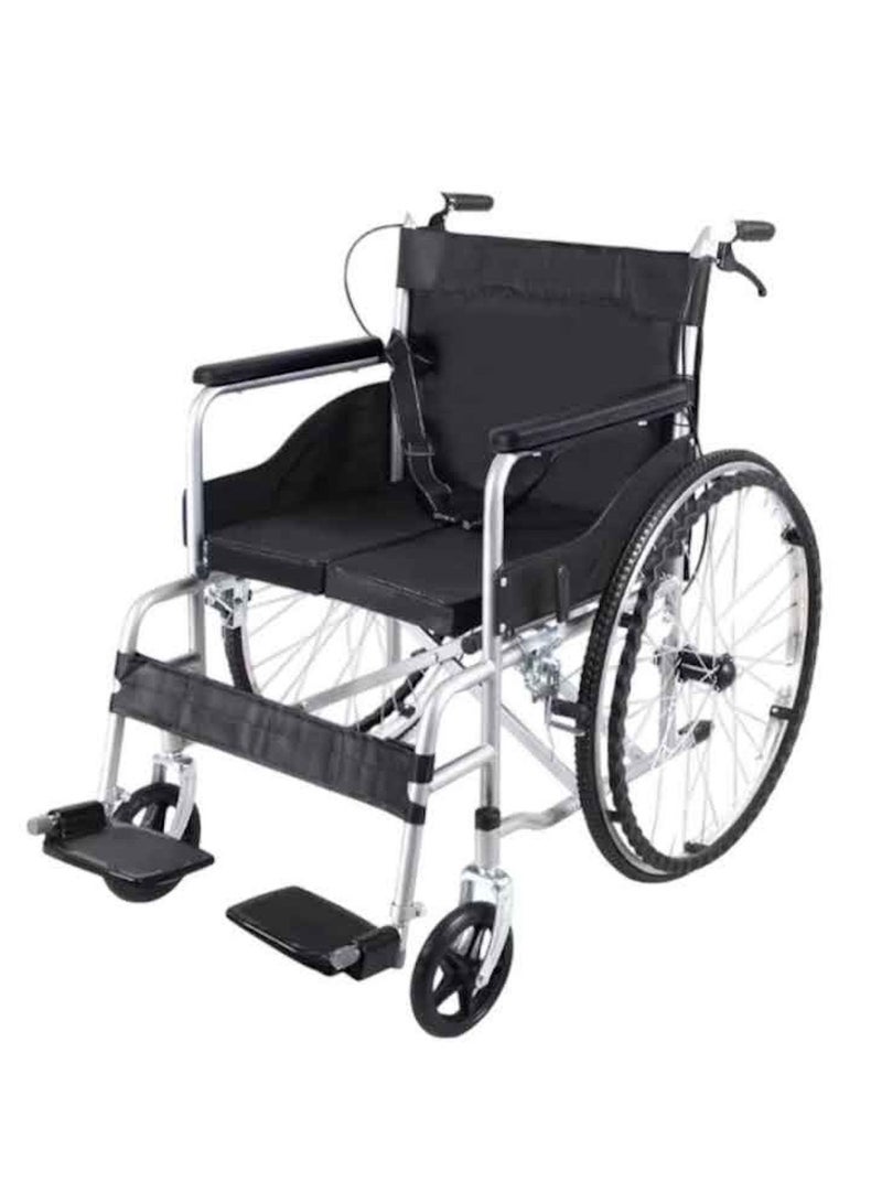 Huitich Lightweight Foldable Manual Wheelchair with Large Wheels - Image 1