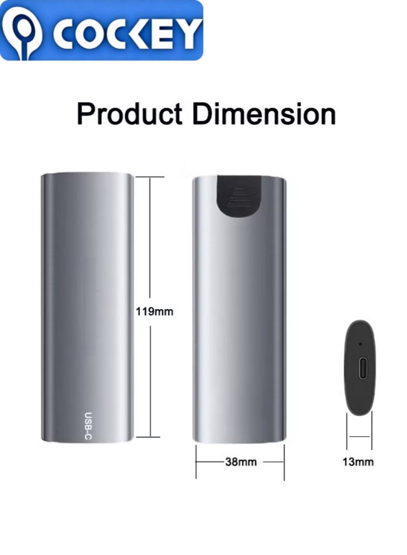 كوكي M.2 NVME/NGFF ملحق بروتوكول مزدوج مهايئ SSD 10Gbps USB C 3.1 أدوات خالية من الحالة الصلبة لمحرك أقراص NVMe يدعم مفاتيح M و B&M والحجم 2230/242/2260/2280 SSDs. - Image 2