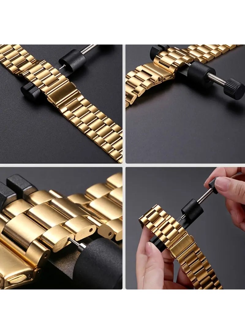 ZedAura Watch Strap Link Pin Remover Tool – Full Metal Adjustable Watch Band Repair Tool with 3 Pins – DIY Watchmaker Kit for Bracelet Sizing & Link Removal - Image 2