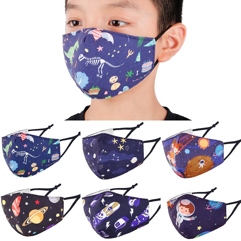 Children'S Warm Mask Men'S And Women'S Cotton Three-Dimensional Cute Cartoon Pattern Can Be Installed Filter Breathable Mask - Image 2