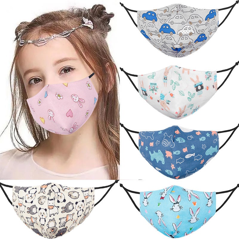 Children'S Warm Mask Men'S And Women'S Cotton Three-Dimensional Cute Cartoon Pattern Can Be Installed Filter Breathable Mask - Image 3