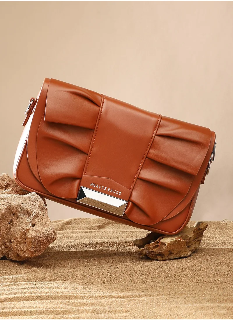 صوص هاوت Women's The Ruched Sling Bag - Chocolate Brown