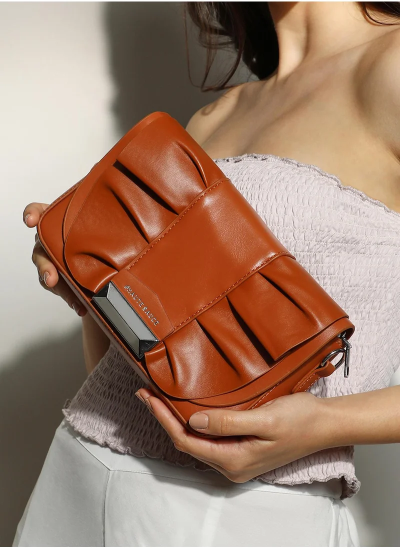 صوص هاوت Women's The Ruched Sling Bag - Chocolate Brown