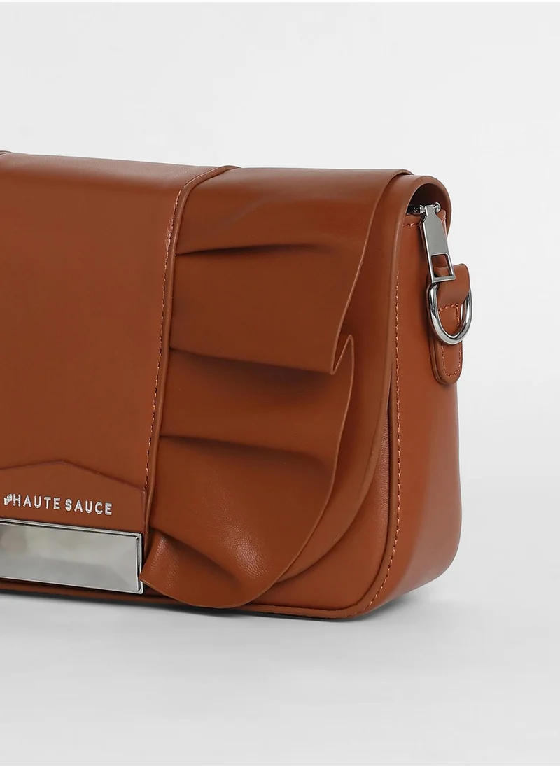 صوص هاوت Women's The Ruched Sling Bag - Chocolate Brown