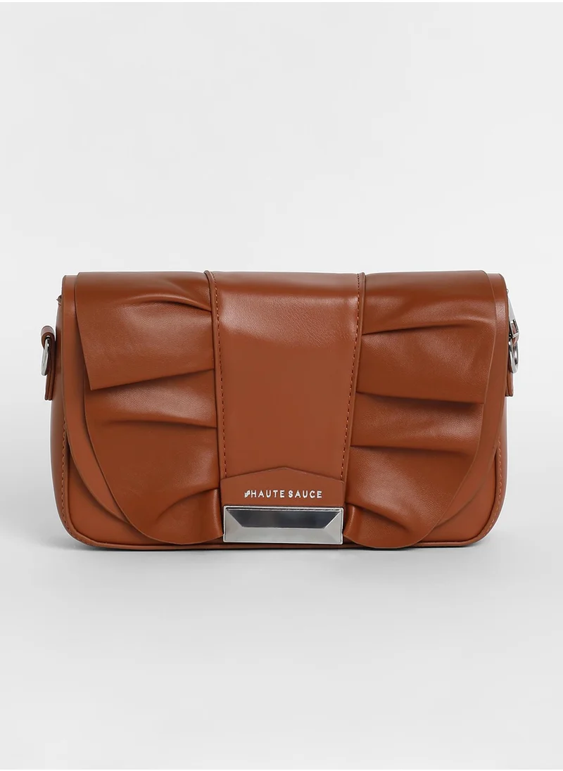 صوص هاوت Women's The Ruched Sling Bag - Chocolate Brown