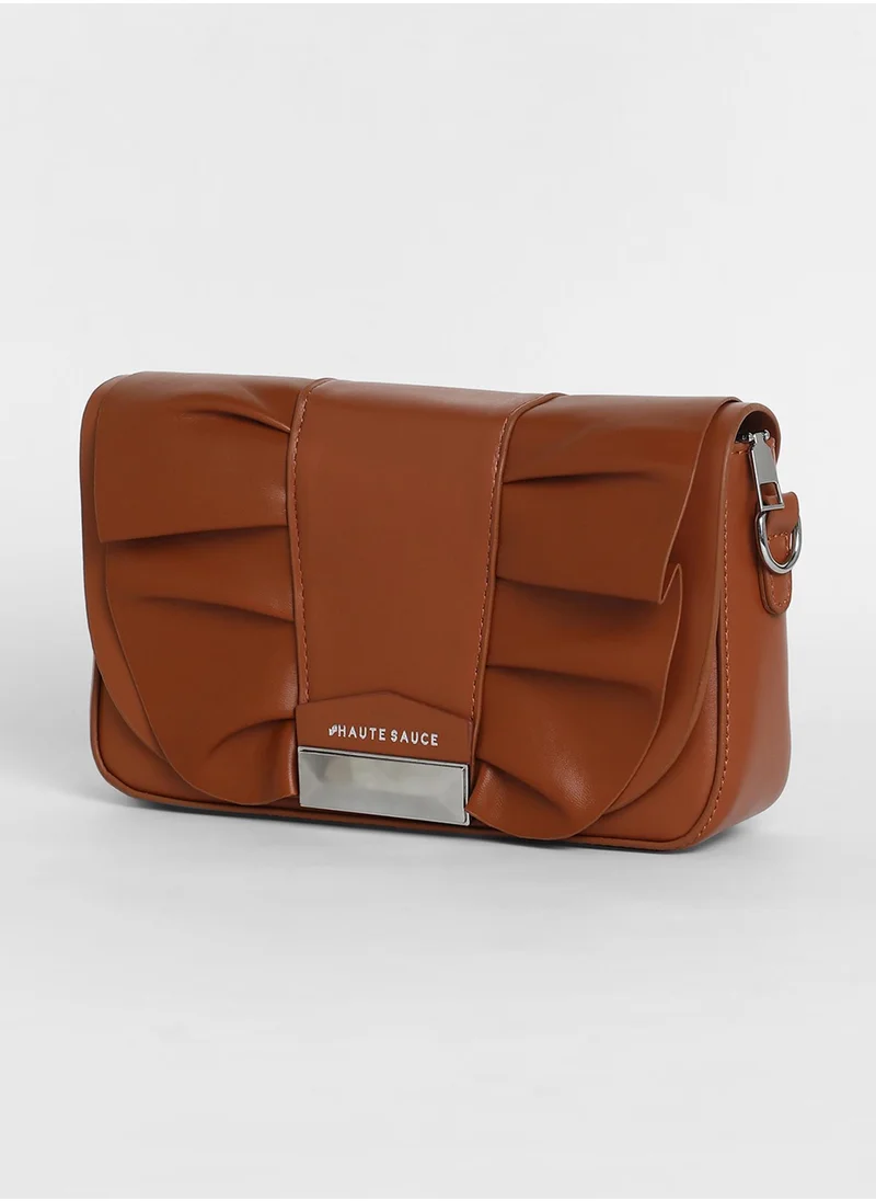 صوص هاوت Women's The Ruched Sling Bag - Chocolate Brown