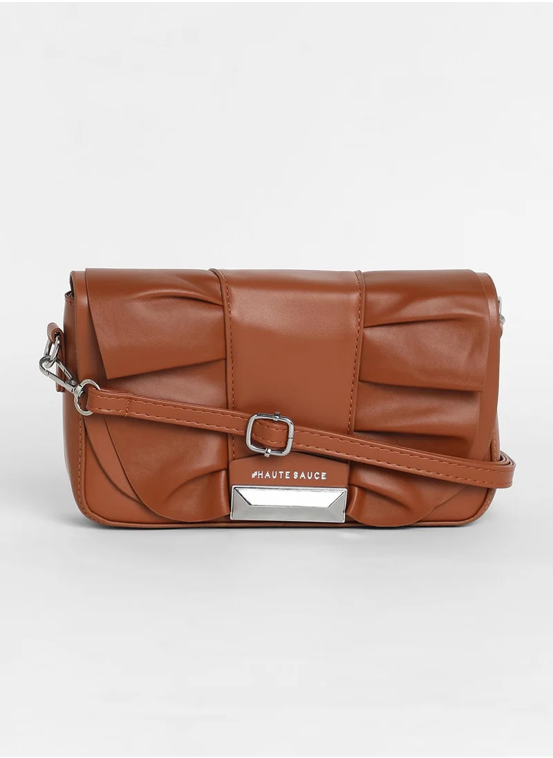 صوص هاوت Women's The Ruched Sling Bag - Chocolate Brown