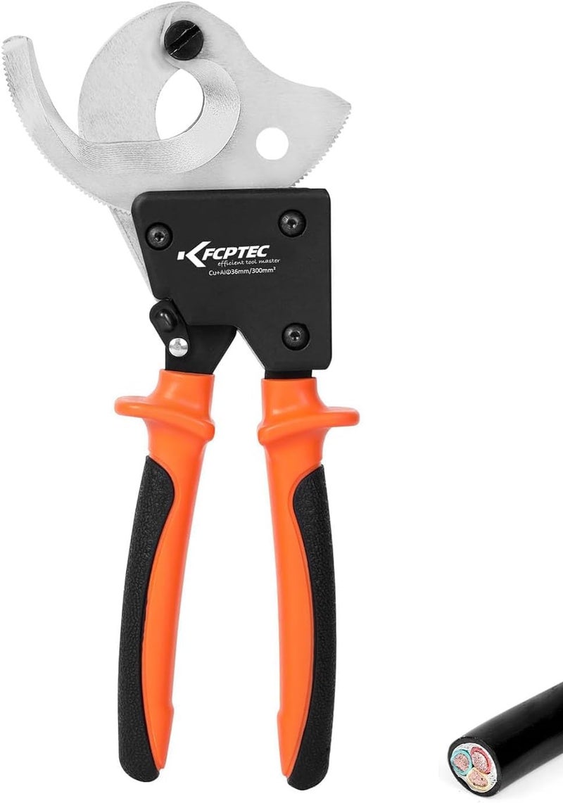 KF CPTEC Ratchet Cable Cutters Effortless up to 300mmAWG 600MCM Ratcheting Wire Cutter for Electrical Aluminum Copper Multicore Cables Clean Cuts with No Fray - Image 2
