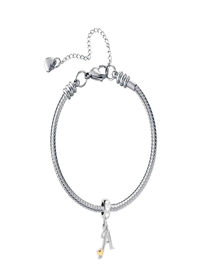 SBI Jewelry Letter N Charm fits Pandora Bracelets Necklace Pendant Initial Alphabet N Dangle Charm for Women Birthday Jewelry Gifts - Image 2