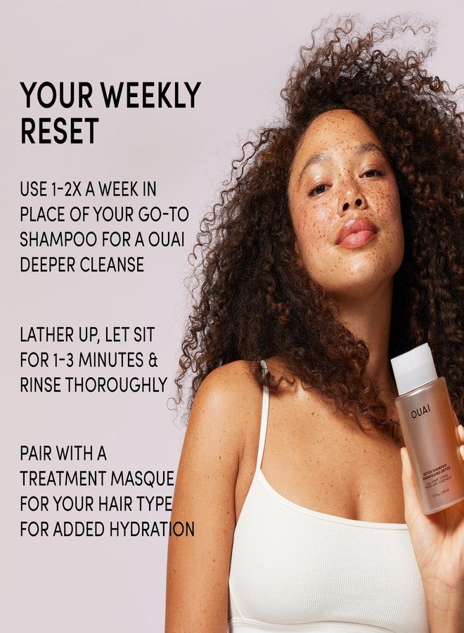 OUAI Detox Shampoo - Clarifying Shampoo for Build Up, Dirt, Oil, Product and Hard Water - Apple Cider Vinegar & Keratin for Clean, Refreshed Hair - Sulfate-Free Hair Care (16 oz) - Image 4
