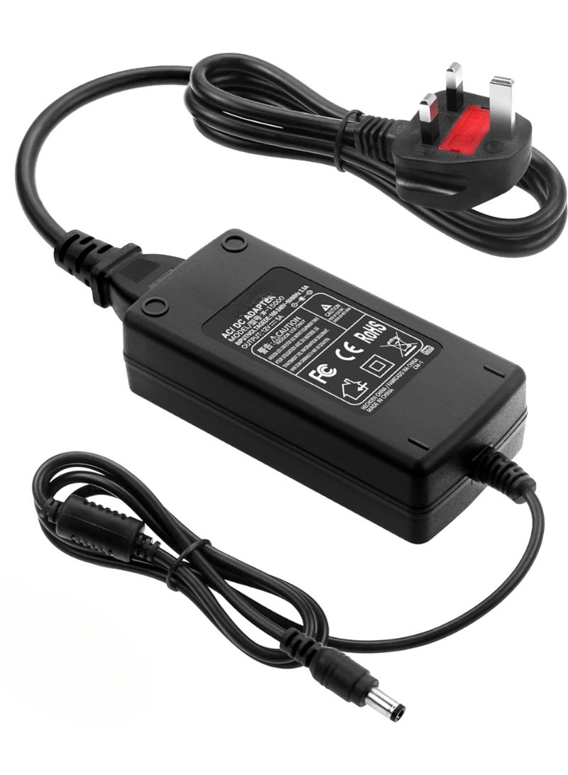 Salab 12V 5A Power Supply 12 Volt 60W Power Adapter 100~240V AC to DC 12V Converter LED Driver Transformer 5.5X 5.5mm 2.5mm for LED Light Strip Security Cameras Webcam Radio transceiver - Image 1