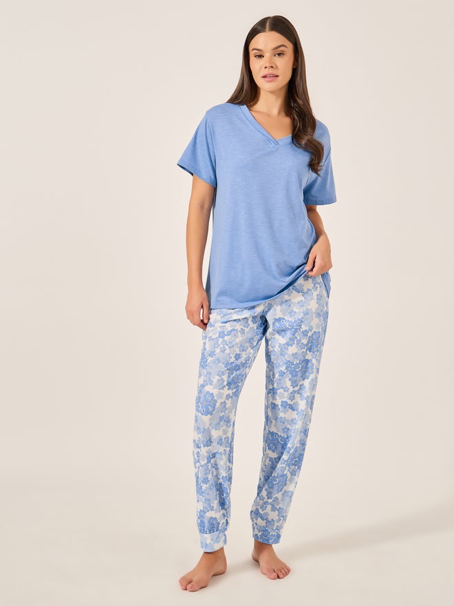Styli Styli Unwind Floral Cuffed Pajama Set  - Image 1