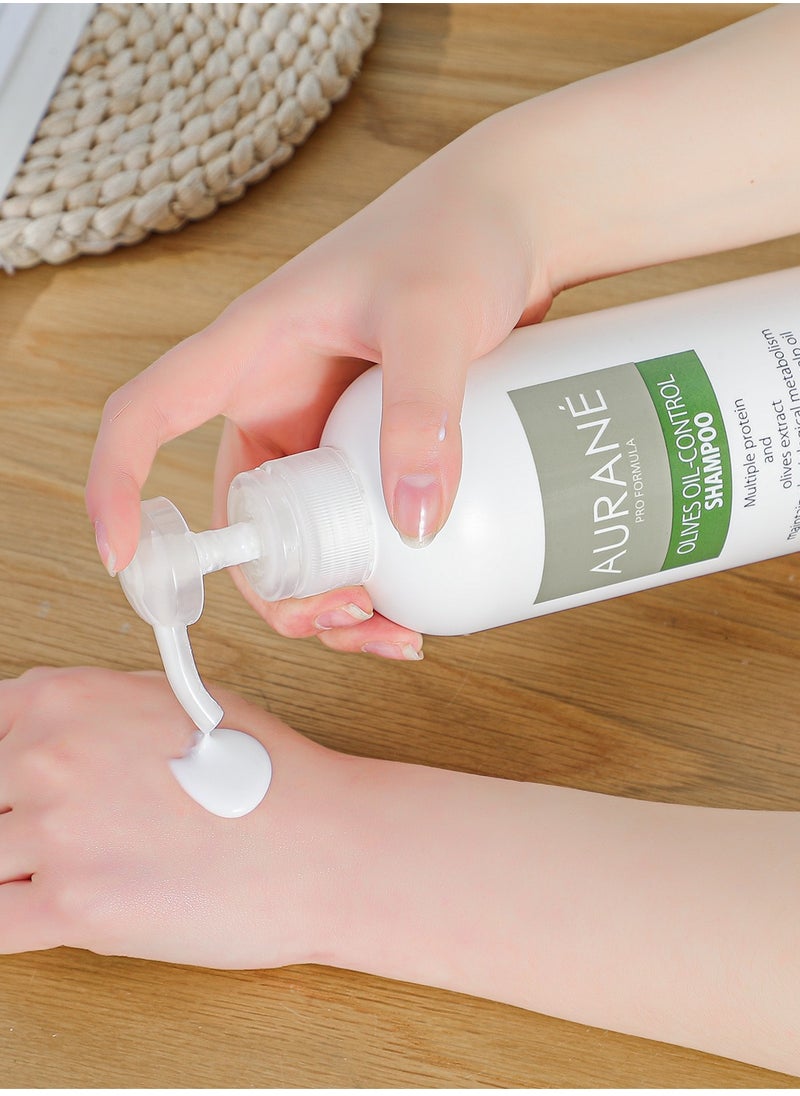 AURANE Olives Oil Control Shampoo 750ml- Professional Hair Care for Oil Control- Balancing and Purifying Formula- Cleanses and Refreshes Scalp- Helps Reduce Excess Oil- Nourishes Strengthens Hair  - Image 4