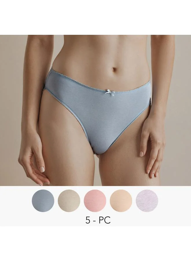 Set of 5 - Bikini Briefs with Bow