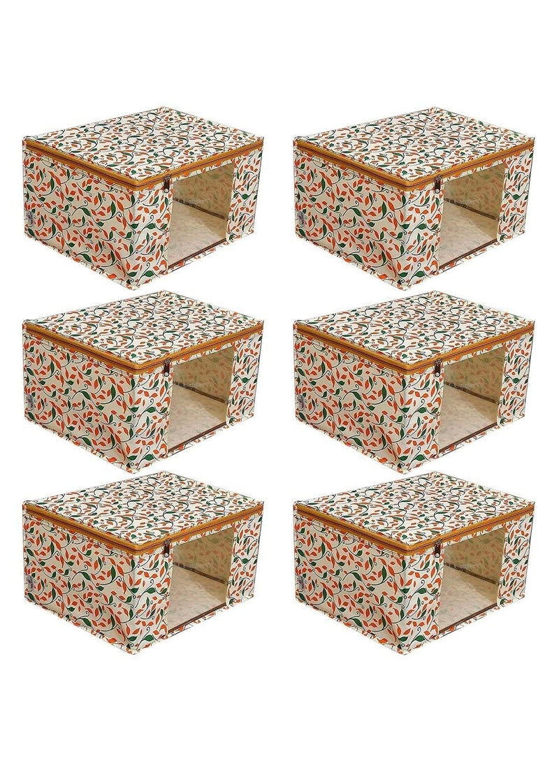 AARON INC AARON INC Saree Cover With ZipStorage Bag for ClothesSaree Packing Covers For WeddingOrganizer Wardrobe Lehenga BagPack of 6  - Image 1