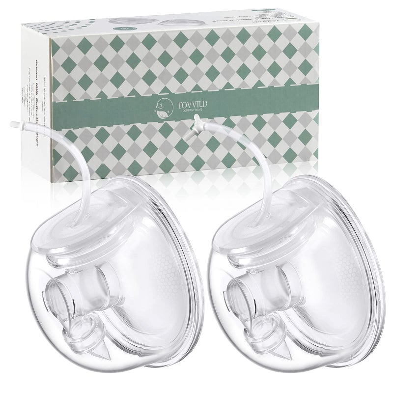 TOVVILD Breast Pump Accessories 8oz Milk Collection Cup, Compatible with Spectra S1/S2/S9, Not Original Spectra Part, Replacement 24mm Flange Milk Collector Cup Tubing Parts, 2 Pack - Image 1