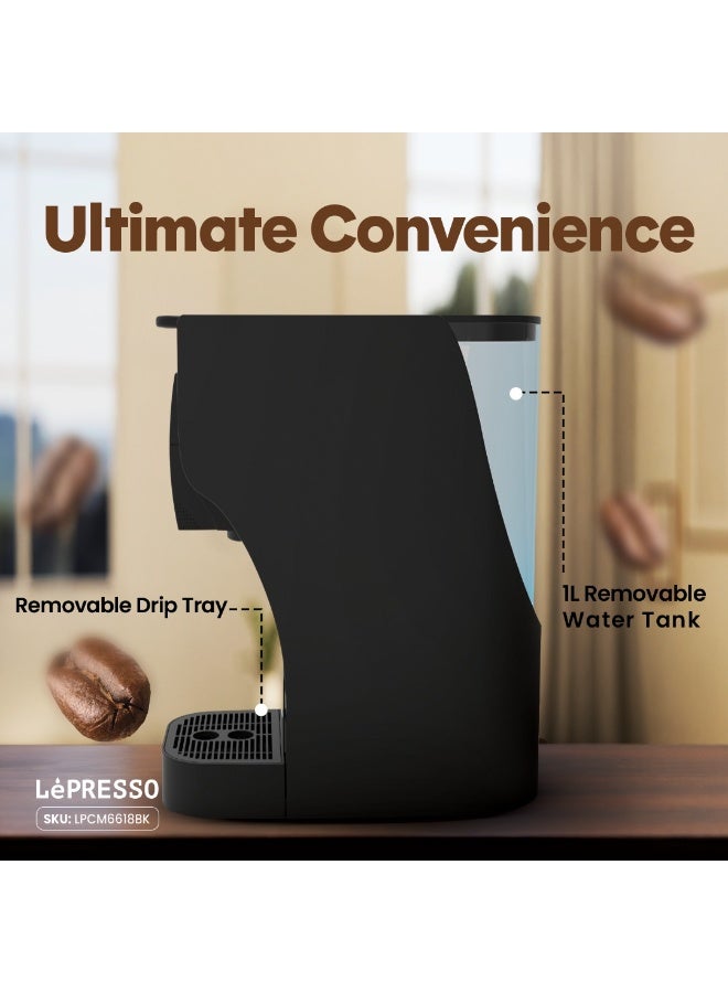 ليبرسو ماكينة قهوة تريزا متعددة الكبسولات مع خزان مياه سعة 1 لتر وإيقاف تلقائي 1350 واط / ضغط مضخة 20 بر / ماكينة قهوة كبسولات / ماكينة قهوة - أبيض - Image 2