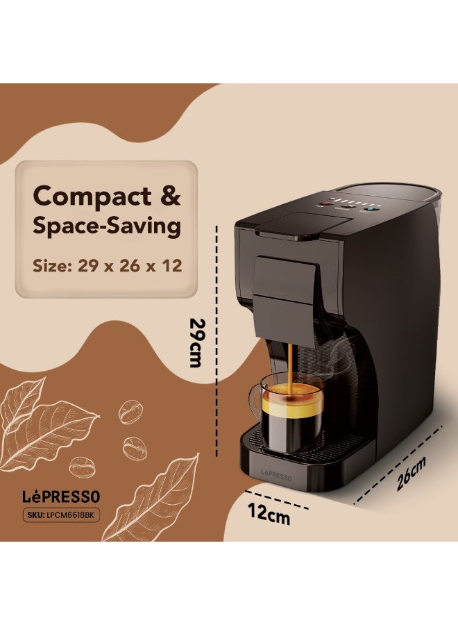 ليبرسو ماكينة قهوة تريزا متعددة الكبسولات مع خزان مياه سعة 1 لتر وإيقاف تلقائي 1350 واط / ضغط مضخة 20 بر / ماكينة قهوة كبسولات / ماكينة قهوة - أبيض - Image 4