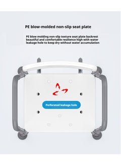General Bathing Chairs For The Elderly Pregnant Women Shower Chairs Shower Chairs  Aluminum Alloy Anti Slip Shower Chairs Half Pack Armrest Shower Chair Big Foot Pad Style  - Image 4
