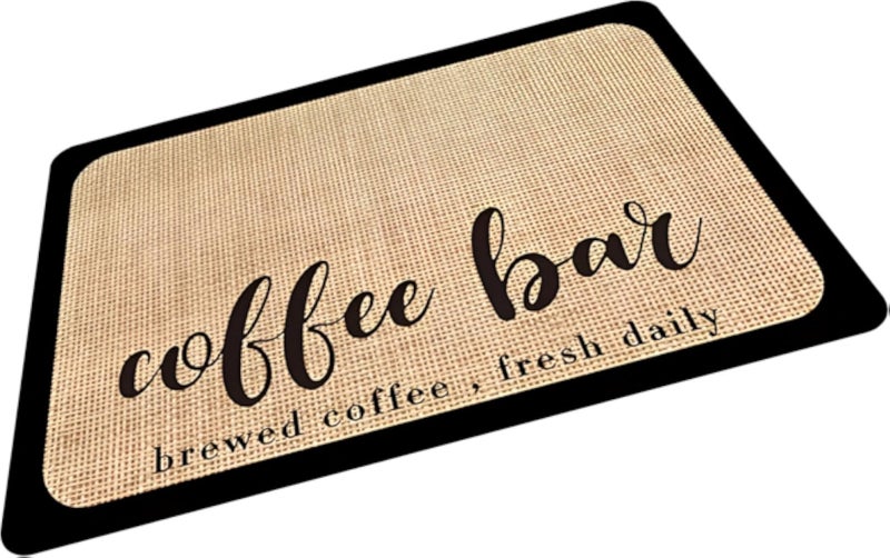Leather mat - Versatile 30x40 in coffee bar mat for countertop use, absorbent, non-slip, protects kitchen space, perfect for brewing setups, durable material built for everyday enjoyment and style
