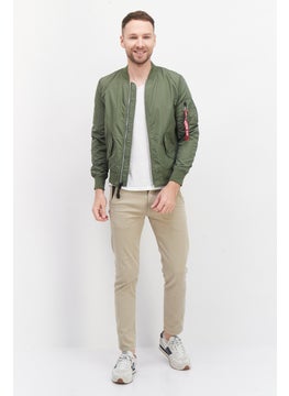 Alpha Industries Men Solid Bomber Jacket, Olive  - Image 3