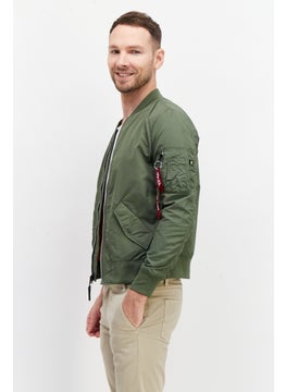 Alpha Industries Men Solid Bomber Jacket, Olive  - Image 4